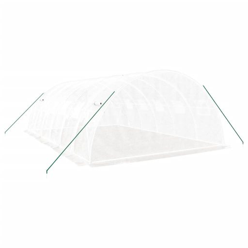 Fehér acélvázas melegház 24 m² 6x4x2 m