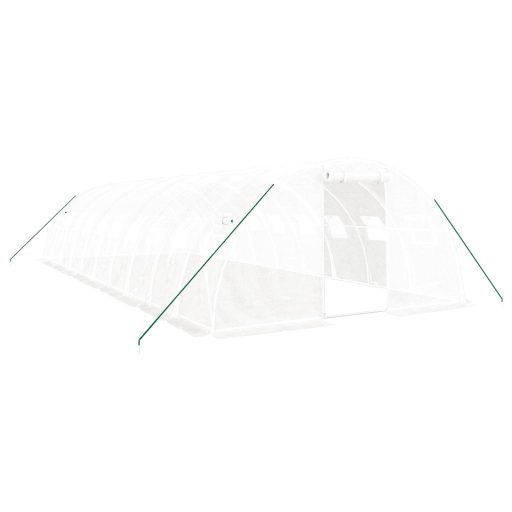 Fehér acélvázas melegház 40 m² 10x4x2 m