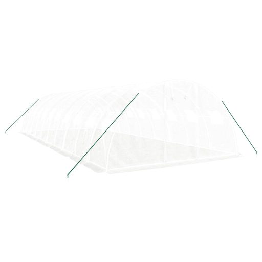 Fehér acélvázas melegház 40 m² 10x4x2 m