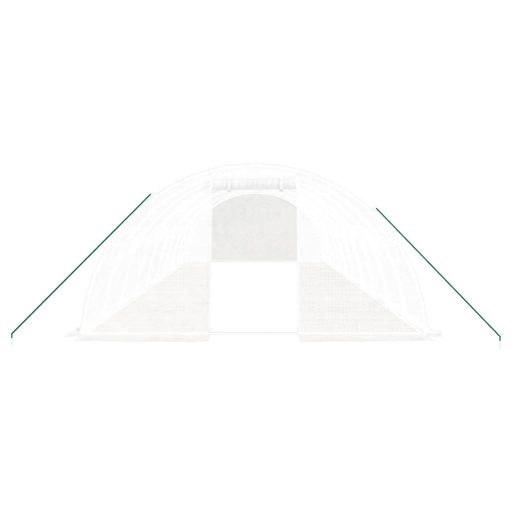 Fehér acélvázas melegház 40 m² 10x4x2 m