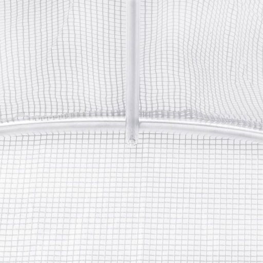 Fehér acélvázas melegház 40 m² 10x4x2 m