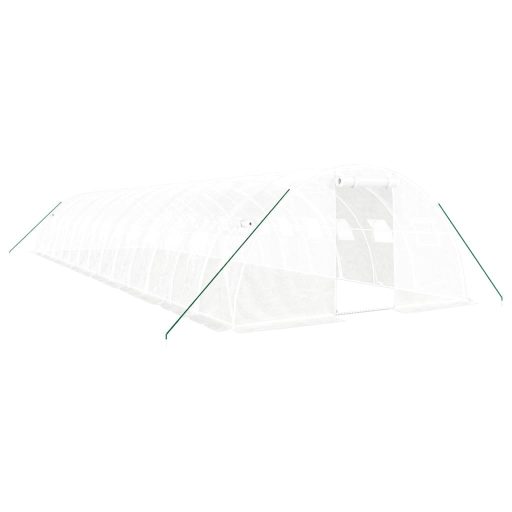 Fehér acélvázas melegház 56 m² 14 x 4 x 2 m