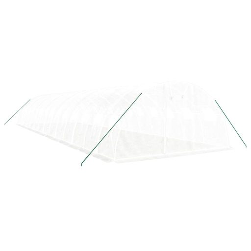 Fehér acélvázas melegház 56 m² 14 x 4 x 2 m