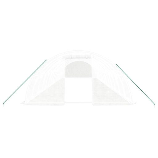 Fehér acélvázas melegház 56 m² 14 x 4 x 2 m