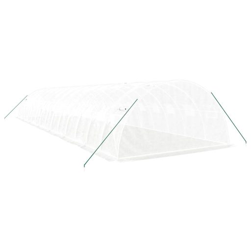 Fehér acélvázas melegház 56 m² 14 x 4 x 2 m