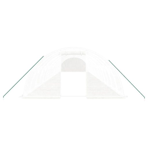 Fehér acélvázas melegház 64 m² 16 x 4 x 2 m