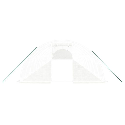 Fehér acélvázas melegház 80 m² 20x4x2 m