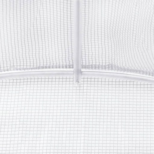 Fehér acélvázas melegház 80 m² 20x4x2 m