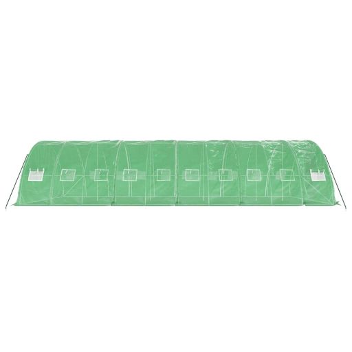 Zöld acélvázas melegház 50 m² 10 x 5 x 2,3 m