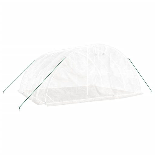 Fehér acélvázas melegház 20 m² 5 x 4 x 2,3 m