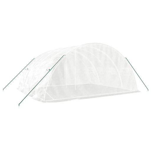 Fehér acélvázas melegház 20 m² 5 x 4 x 2,3 m