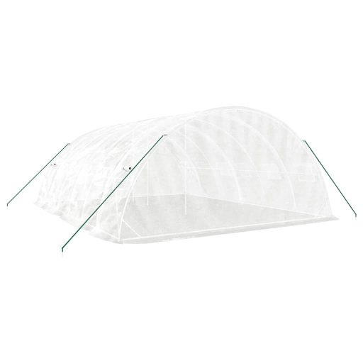 Fehér acélvázas melegház 30 m² 6 x 5 x 2,3 m