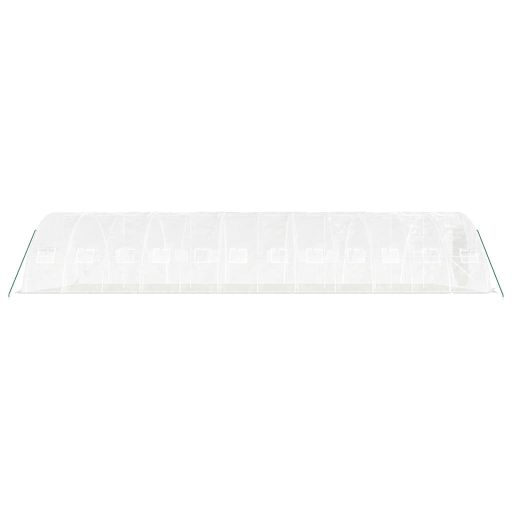 Fehér acélvázas melegház 60 m² 12 x 5 x 2,3m