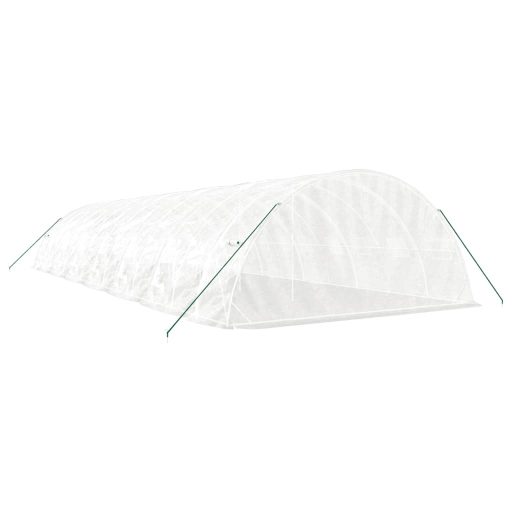 Fehér acélvázas melegház 70 m² 14 x 5 x 2,3 m