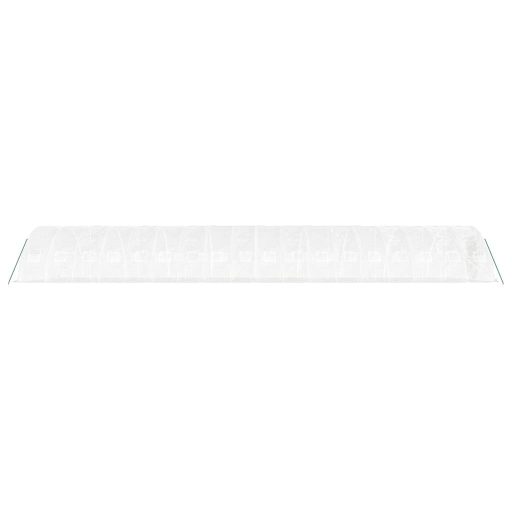 Fehér acélvázas melegház 90 m² 18 x 5 x 2,3 m