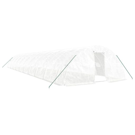 Fehér acélvázas melegház 100 m² 20 x 5 x 2,3 m