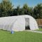 Fehér acélvázas melegház 110 m² 22 x 5 x 2,3 m