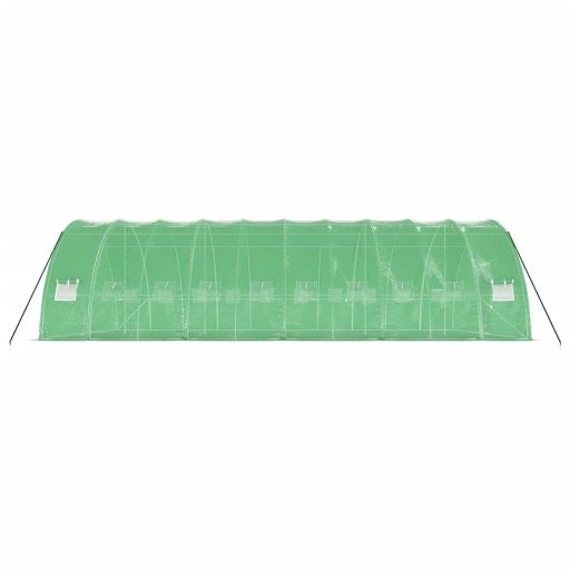 Zöld acélvázas melegház 60 m² 10 x 6 x 2,85 m