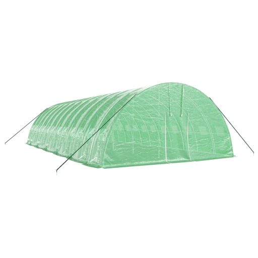 Zöld acélvázas melegház 72 m² 12 x 6 x 2,85 m