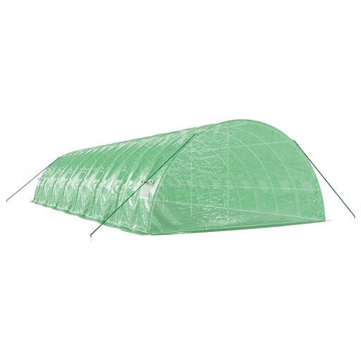 Zöld acélvázas melegház 84 m² 14 x 6 x 2,85 m