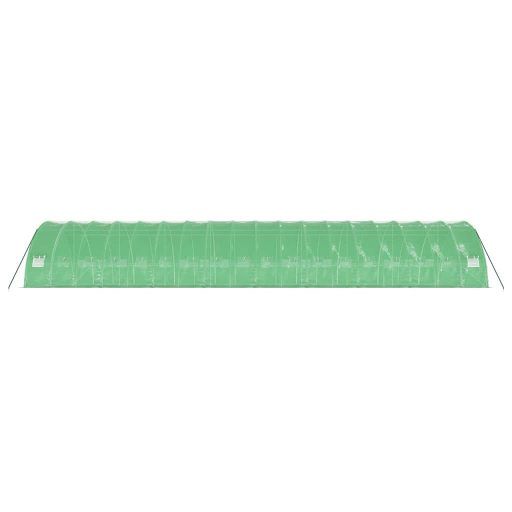 Zöld acélvázas melegház 108 m² 18 x 6 x 2,85 m