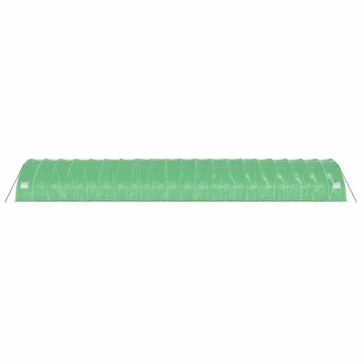 Zöld acélvázas melegház 120 m² 20 x 6 x 2,85 m