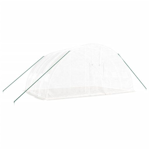 Fehér acélvázas melegház 24 m² 6x4x2,85 m