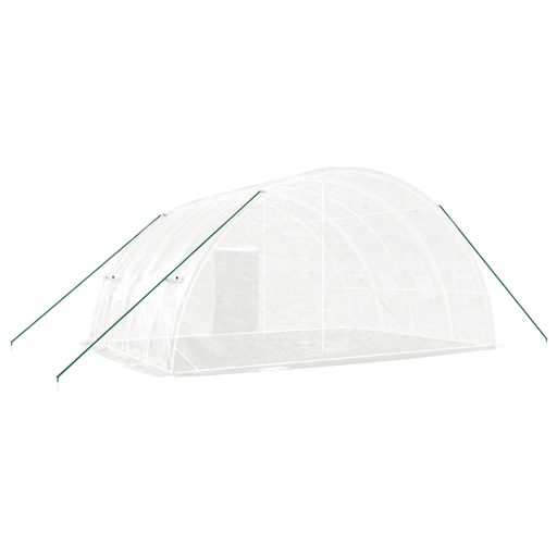 Fehér acélvázas melegház 24 m² 6x4x2,85 m