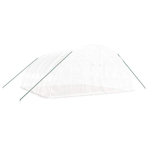 Fehér acélvázas melegház 36 m² 6 x 6 x 2,85 m