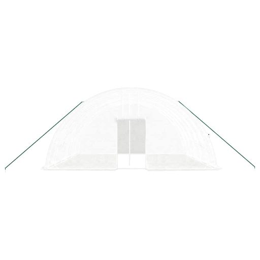 Fehér acélvázas melegház 36 m² 6 x 6 x 2,85 m
