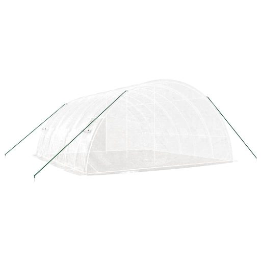 Fehér acélvázas melegház 36 m² 6 x 6 x 2,85 m