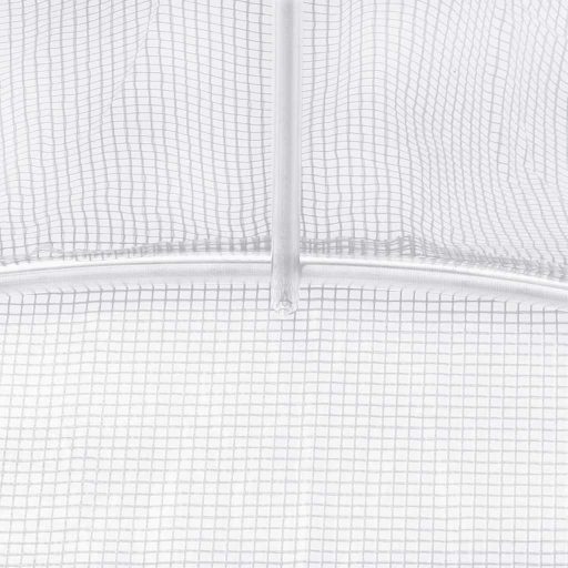 Fehér acélvázas melegház 36 m² 6 x 6 x 2,85 m