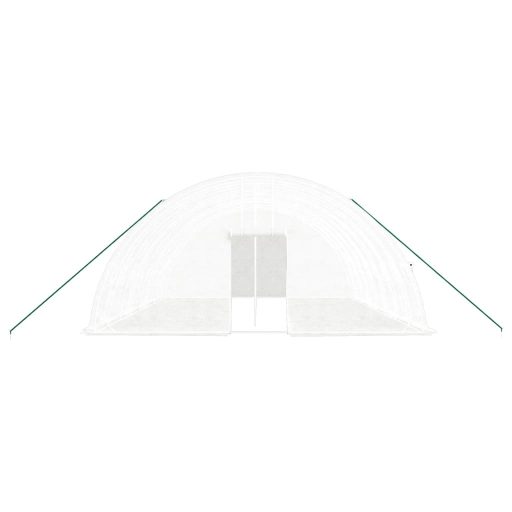 Fehér acélvázas melegház 48 m² 8 x 6 x 2,85 m