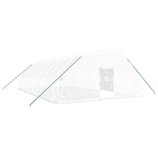 Fehér acélvázas melegház 60 m² 10 x 6 x 2,85 m