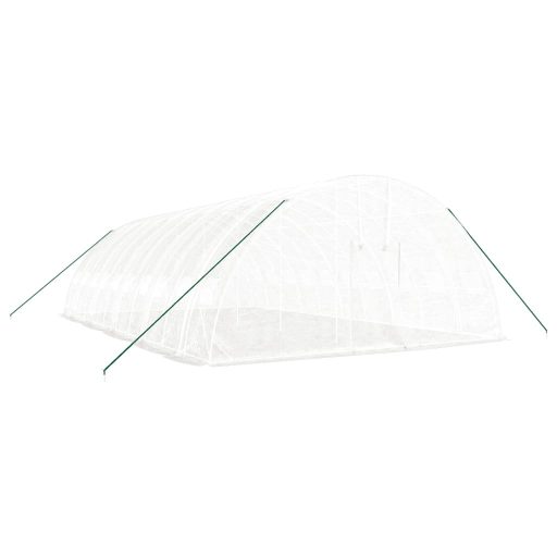 Fehér acélvázas melegház 60 m² 10 x 6 x 2,85 m