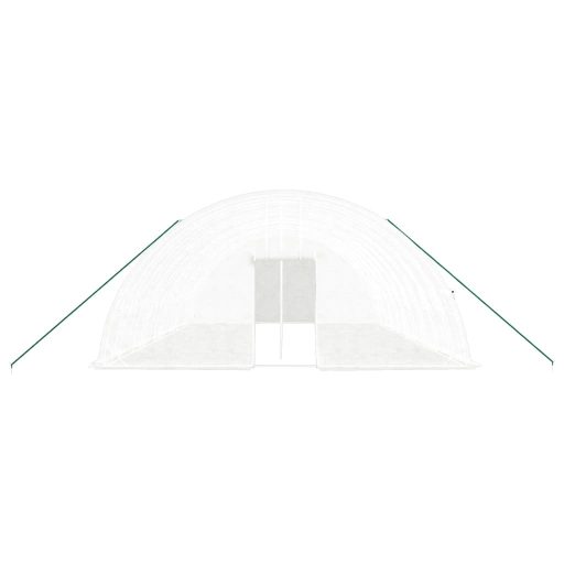 Fehér acélvázas melegház 60 m² 10 x 6 x 2,85 m