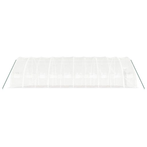 Fehér acélvázas melegház 60 m² 10 x 6 x 2,85 m