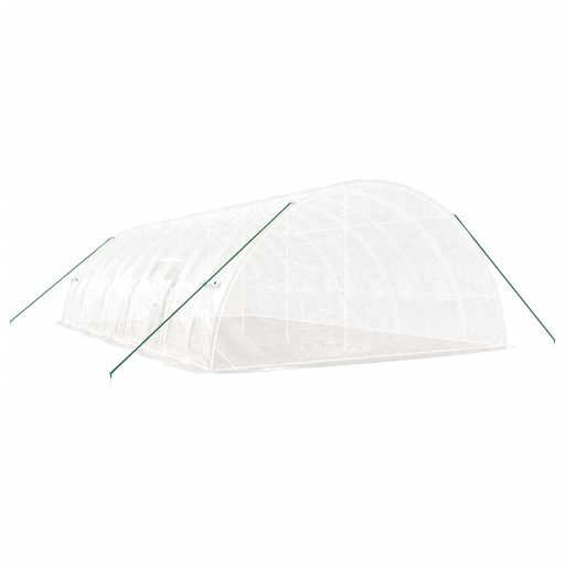 Fehér acélvázas melegház 60 m² 10 x 6 x 2,85 m
