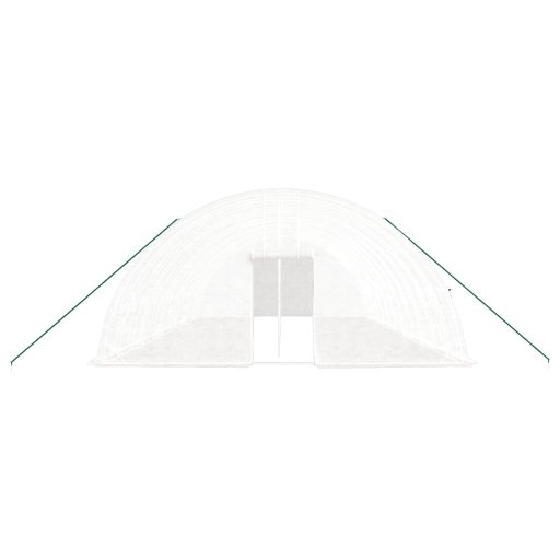 Fehér acélvázas melegház 72 m² 12x6x2,85 m