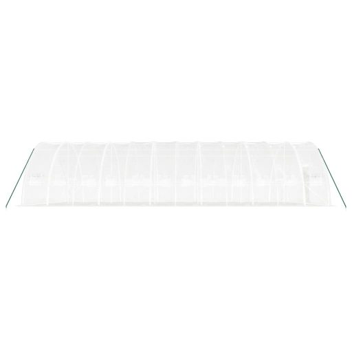 Fehér acélvázas melegház 72 m² 12x6x2,85 m