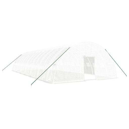 Fehér acélvázas melegház 84 m² 14x6x2,85 m