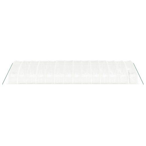 Fehér acélvázas melegház 84 m² 14x6x2,85 m