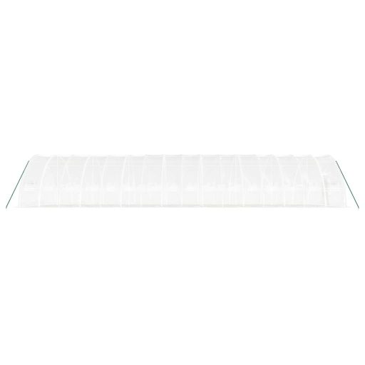 Fehér acélvázas melegház 96 m² 16 x 6 x 2,85 m