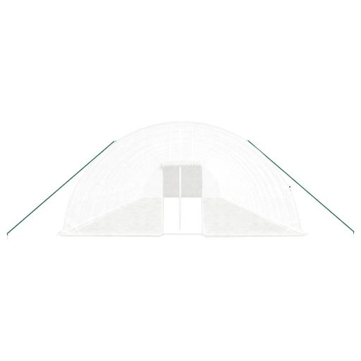Fehér acélvázas melegház 120 m² 20x6x2,85 m