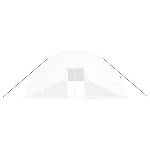Fehér acélvázas melegház 144 m² 24x6x2,85 m