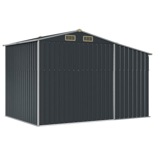 Antracitszürke horganyzott acél kerti fészer 277x192,5x179 cm