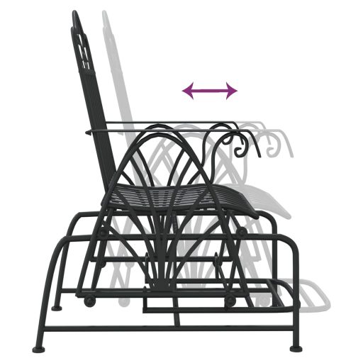 Fekete acél hintapad 61 cm
