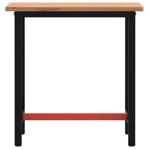 Tömör bükkfa és fém munkaasztallap 80x55x81,5 cm