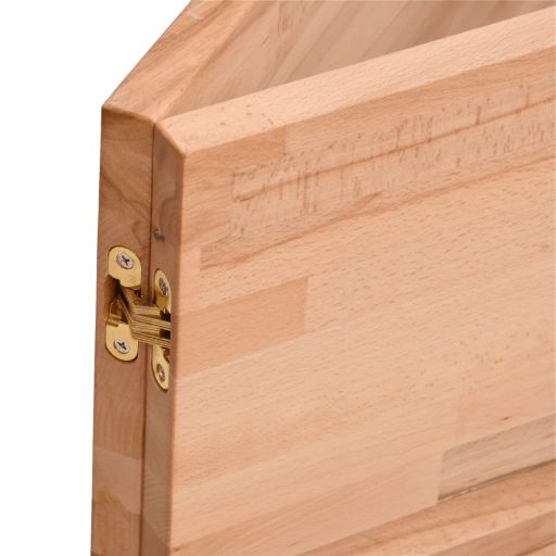 Tömör bükkfa és fém munkaasztallap 180x55x81,5 cm