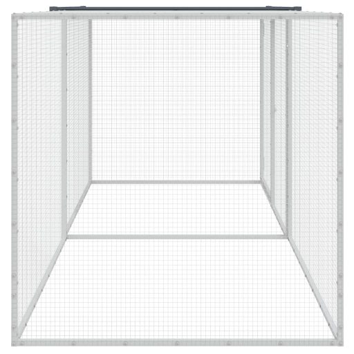 Antracitszürke horganyzott acél tyúkketrec tetővel 203x98x90 cm